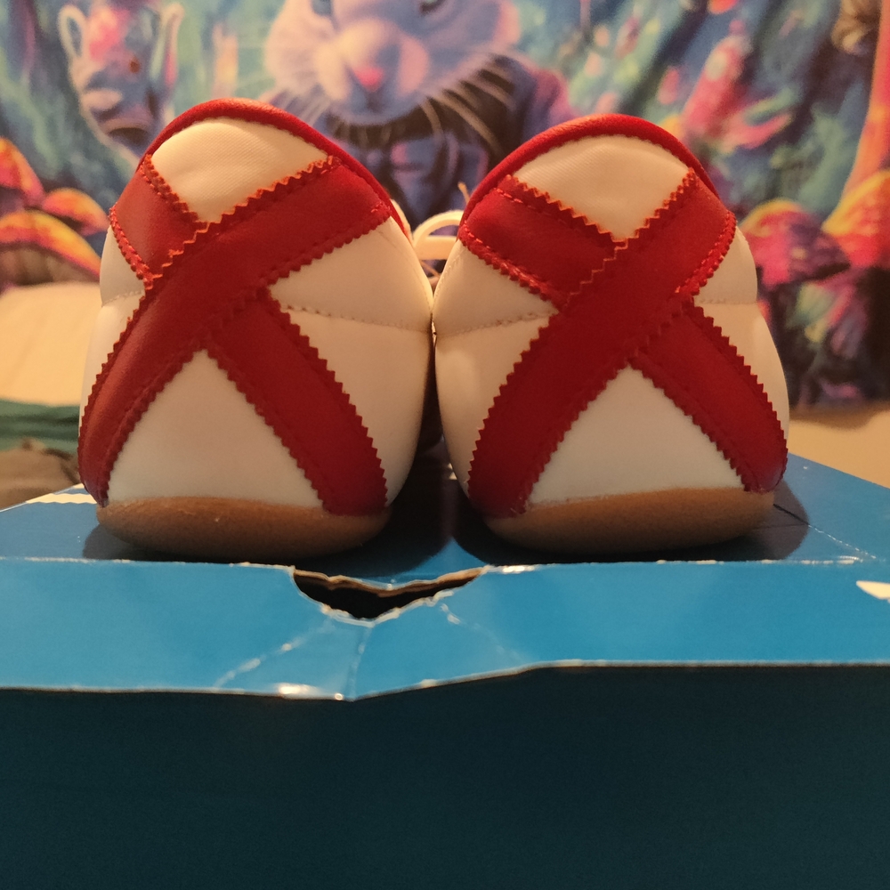 adidas Originals Red and White Athletic Shoes